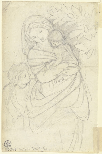 Stehende Madonna mit Jesuskind und Johannesknaben 1853 1877
