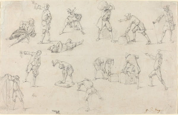 Studies of Soldiers in Camp