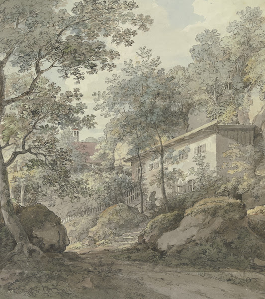 Haus unter Bäumen Eremitage 1788
