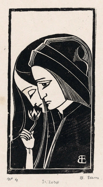 Portret van Dante Alighieri en Beatrice Portinari 1922