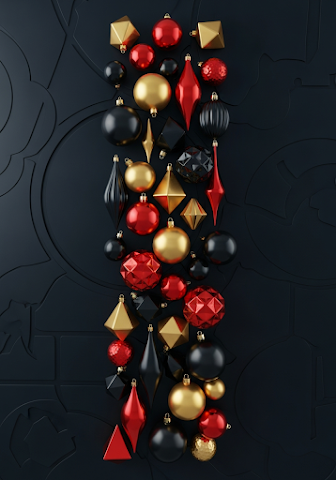 Minimalist Christmas Ornaments Vertical