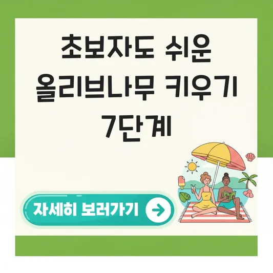 올리브나무 키우기 초보자도 쉽게 하는 방법
