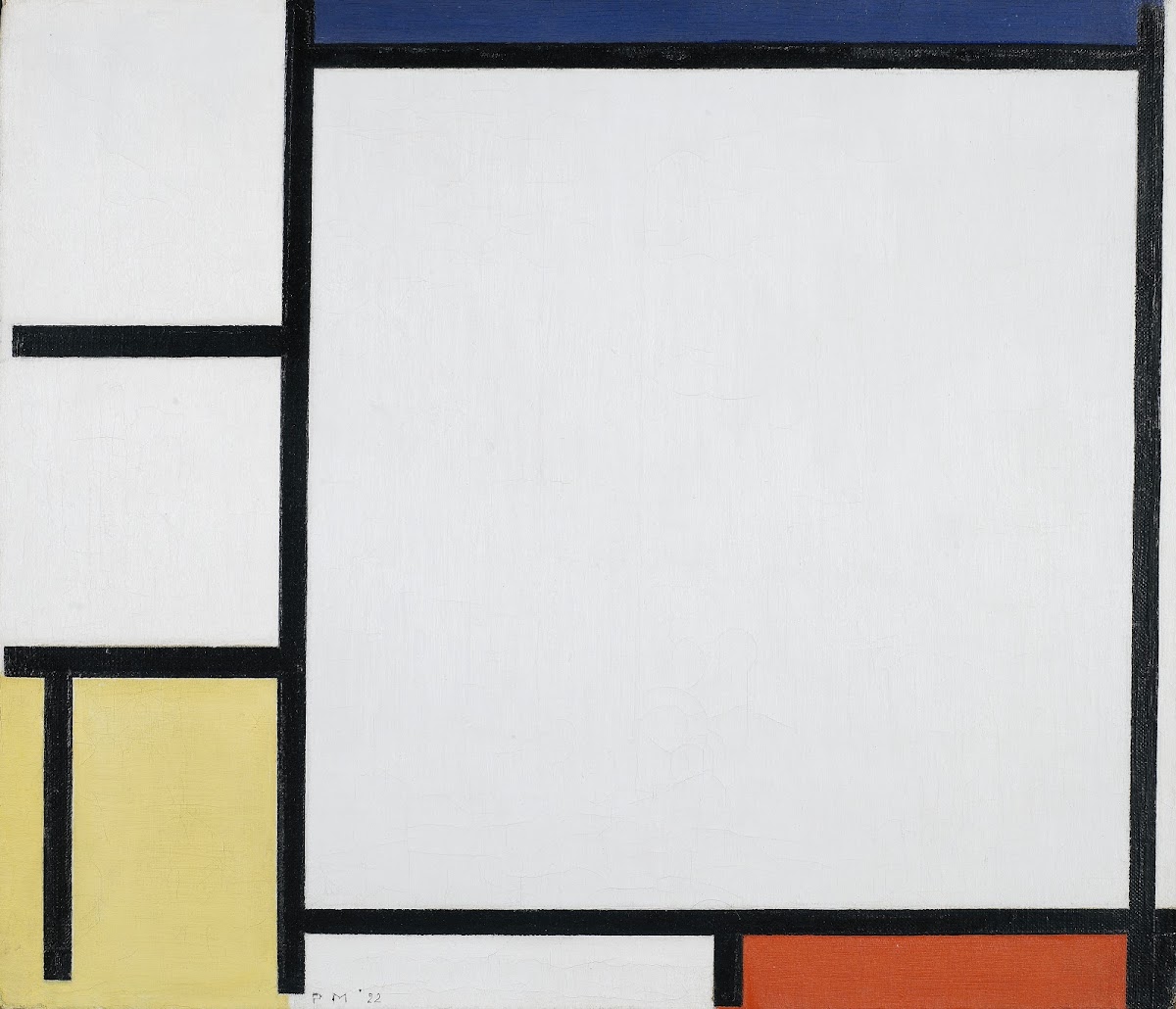 Composition with Blue Red Yellow and Black 1922