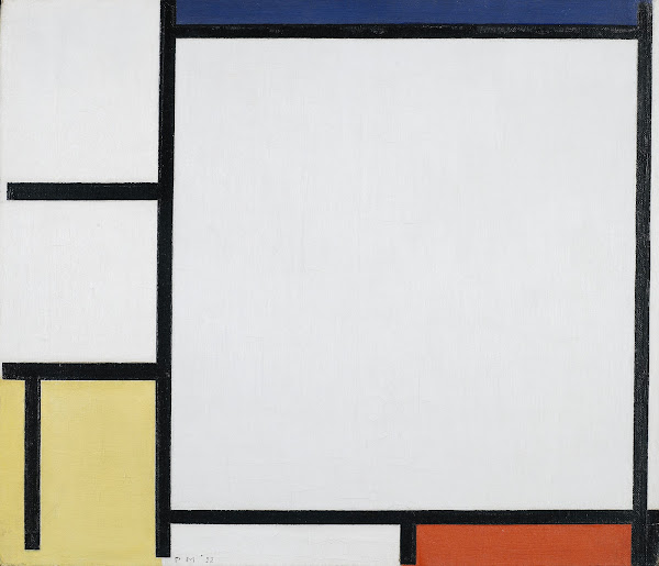 Composition with Blue Red Yellow and Black 1922