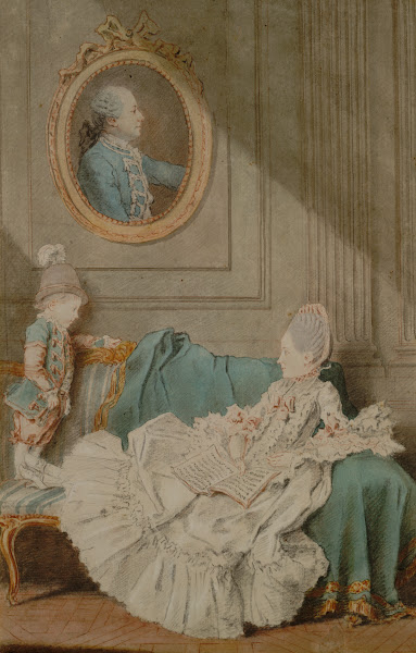 Madame Millin Du Perreux And Her Son With A Painted Portrait Of Monsieur JéRôMe