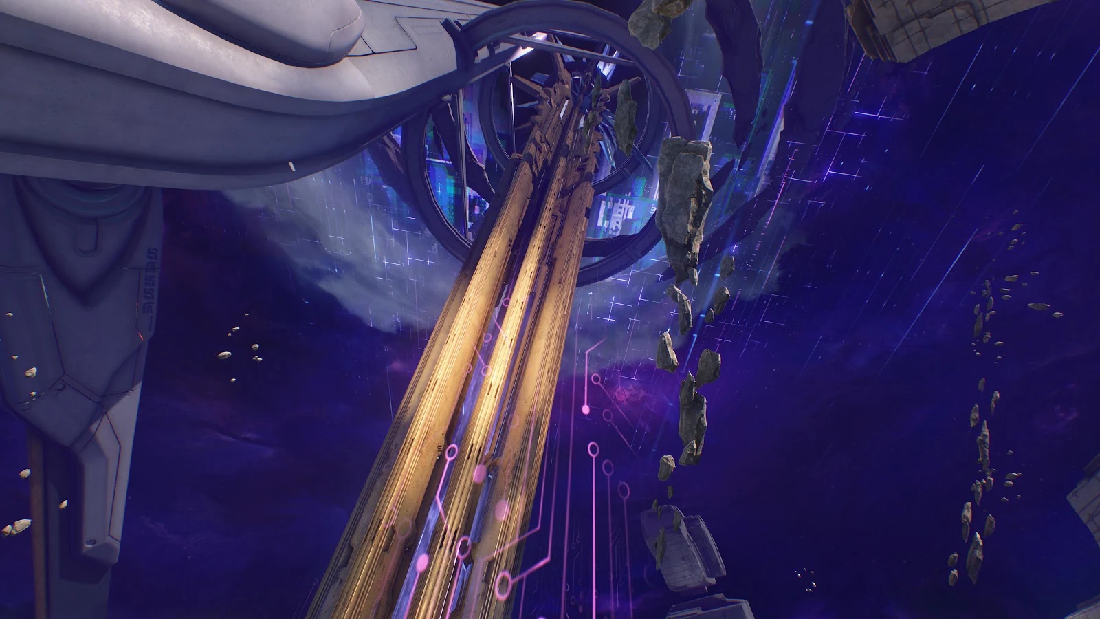 Futuristic Sci-Fi Space Beam - 3D Digital Art 5K Wallpaper (5120x2880)