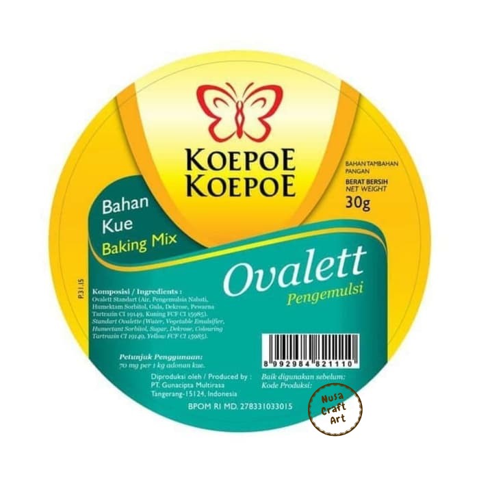 Koepoe Koepoe Ovalett Cake Baking Mix Emulsifier 30 gram / 1.05 oz