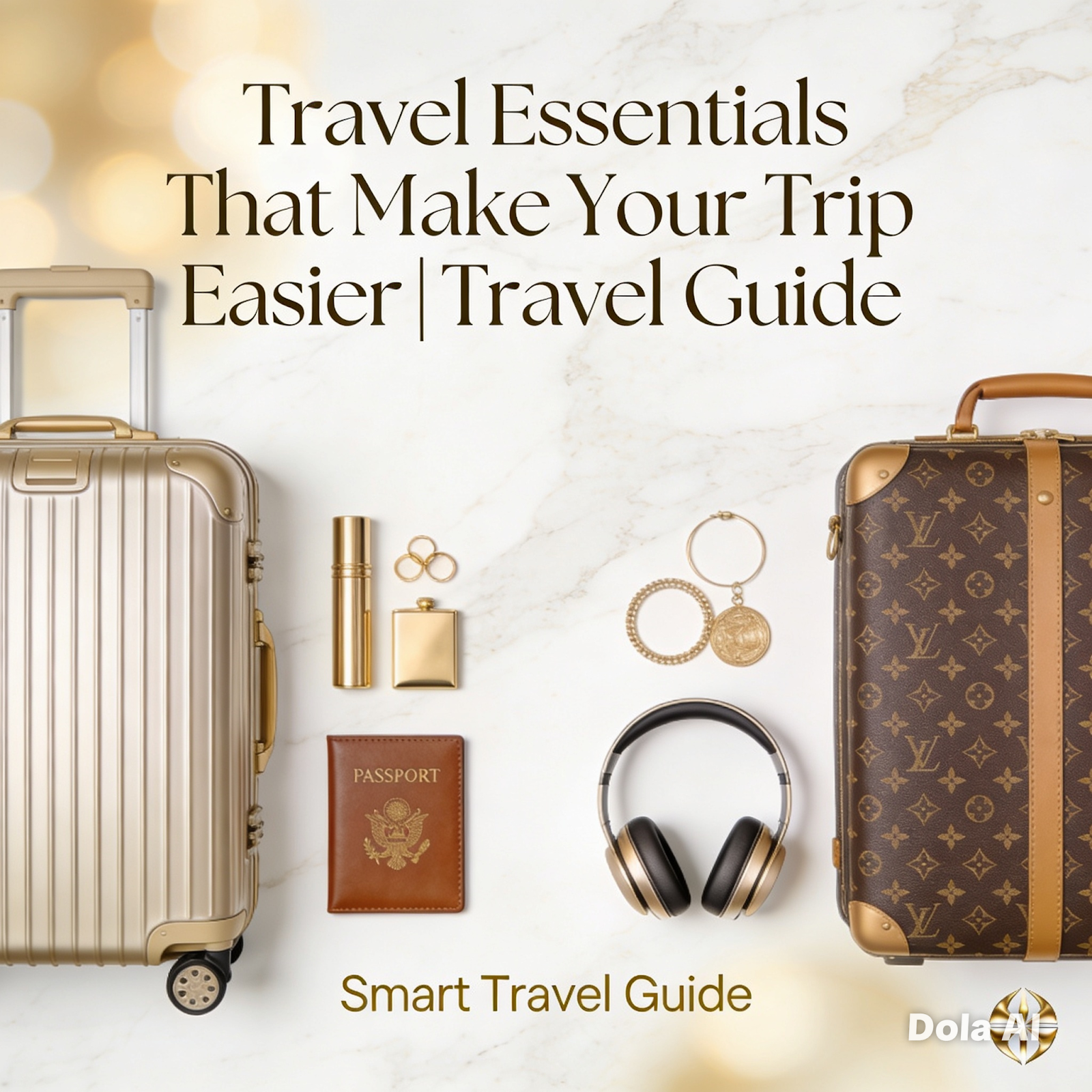 Neatly packed suitcase with travel essentials