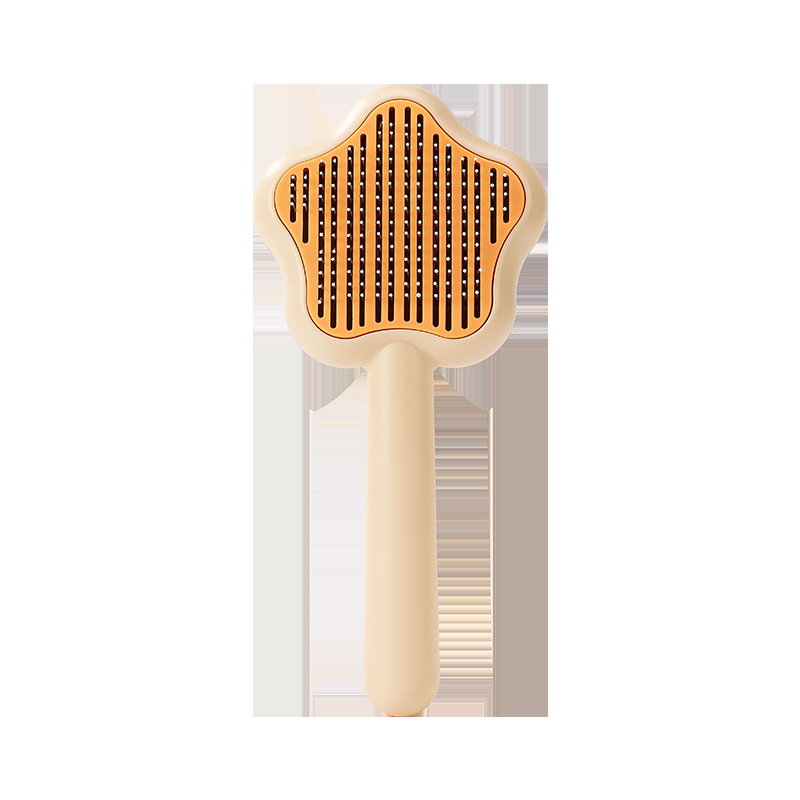 Pet comb with stainless steel teeth