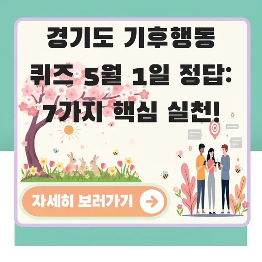 경기도 기후행동 퀴즈 5월 1일 정답