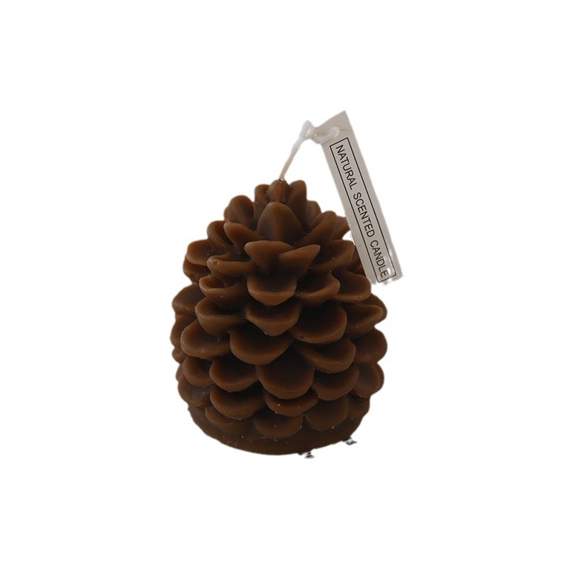 Scented candle pine cone shape, soy wax