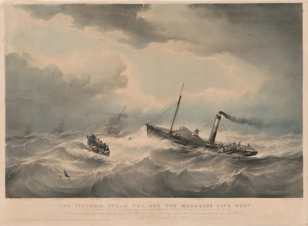 The Victoria Steam Tug And The Magazine Life Boat Rescuing Passengers Jan 8th 18
