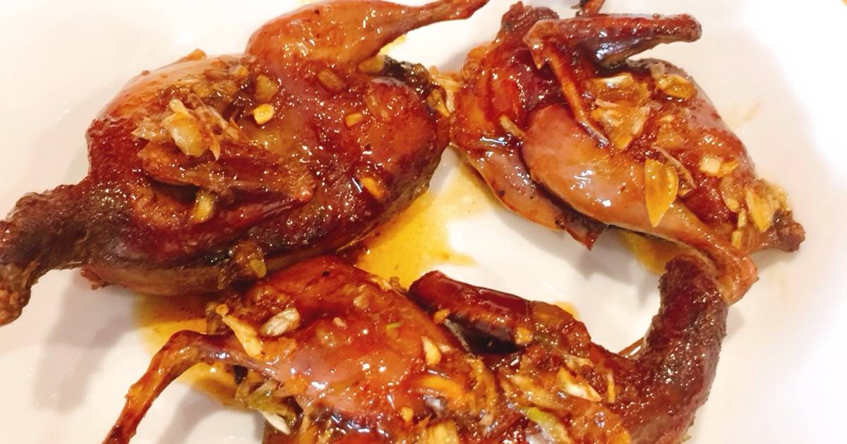 Chim cút chiên bơ tỏi bằng nồi chiên không dầu