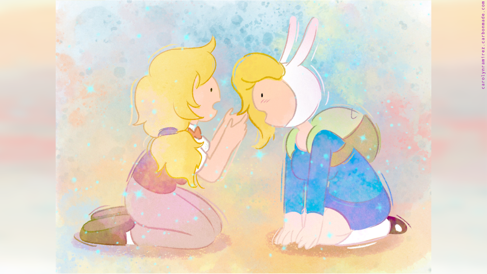 Fionna From Adventure Time - Digital Watercolor Illustration Full HD Wallpaper (1920x1080)