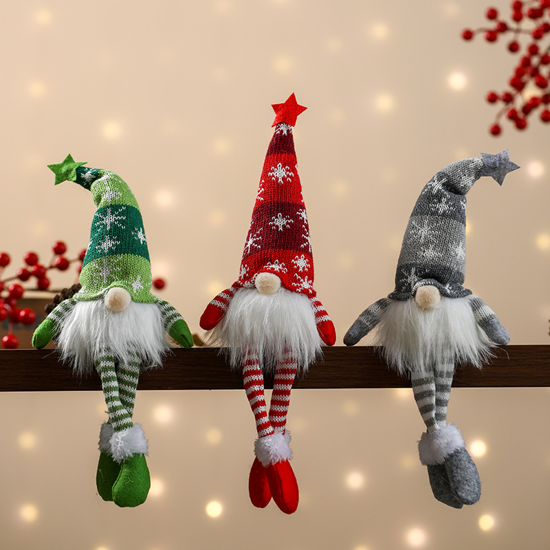 Christmas gnome figure with LED lighting and star hat