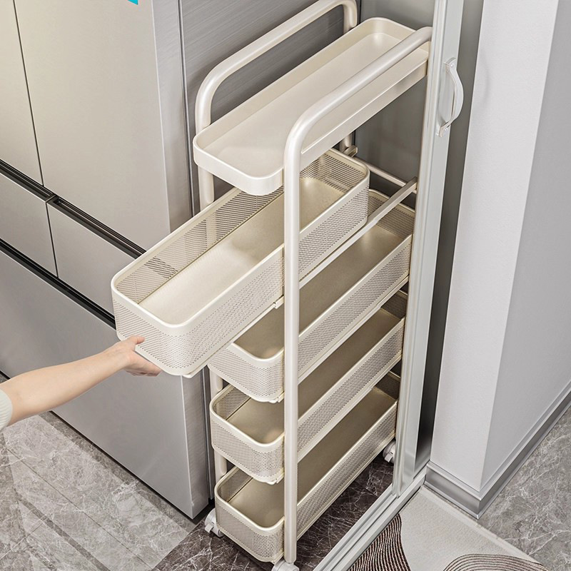 Slim drawer organizer for kitchen and bathroom