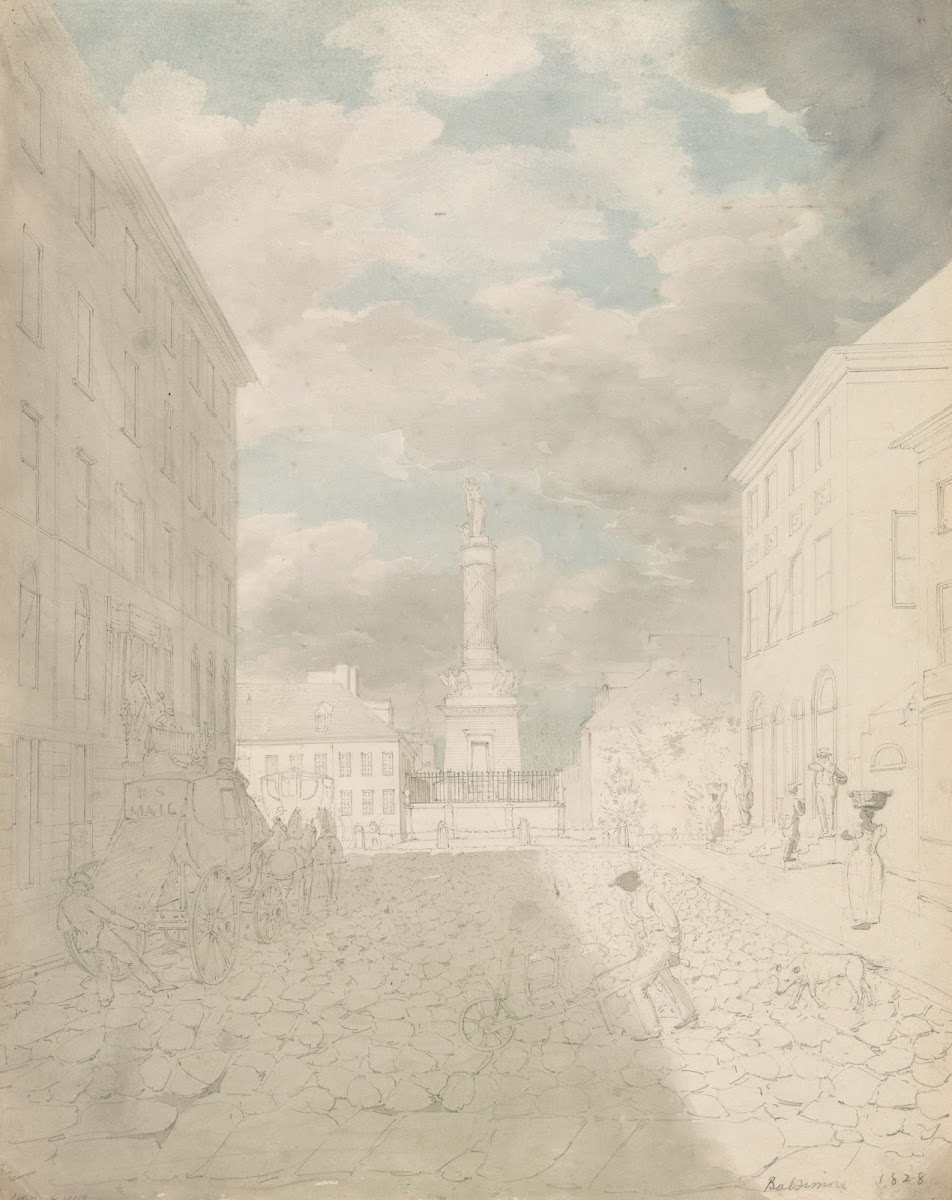 View of the Battle Monument Baltimore 1828