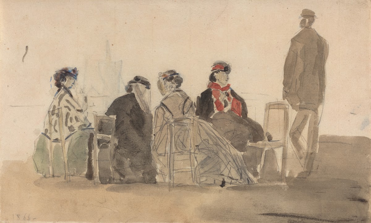Four Ladies Seated at Trouville 1866
