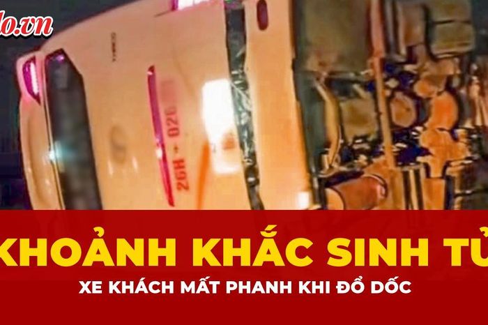 Mất phanh khi đổ dốc liên tục, xe khách chở 39 người lật nghiêng trong đêm - Báo Pháp Luật TP.HCM