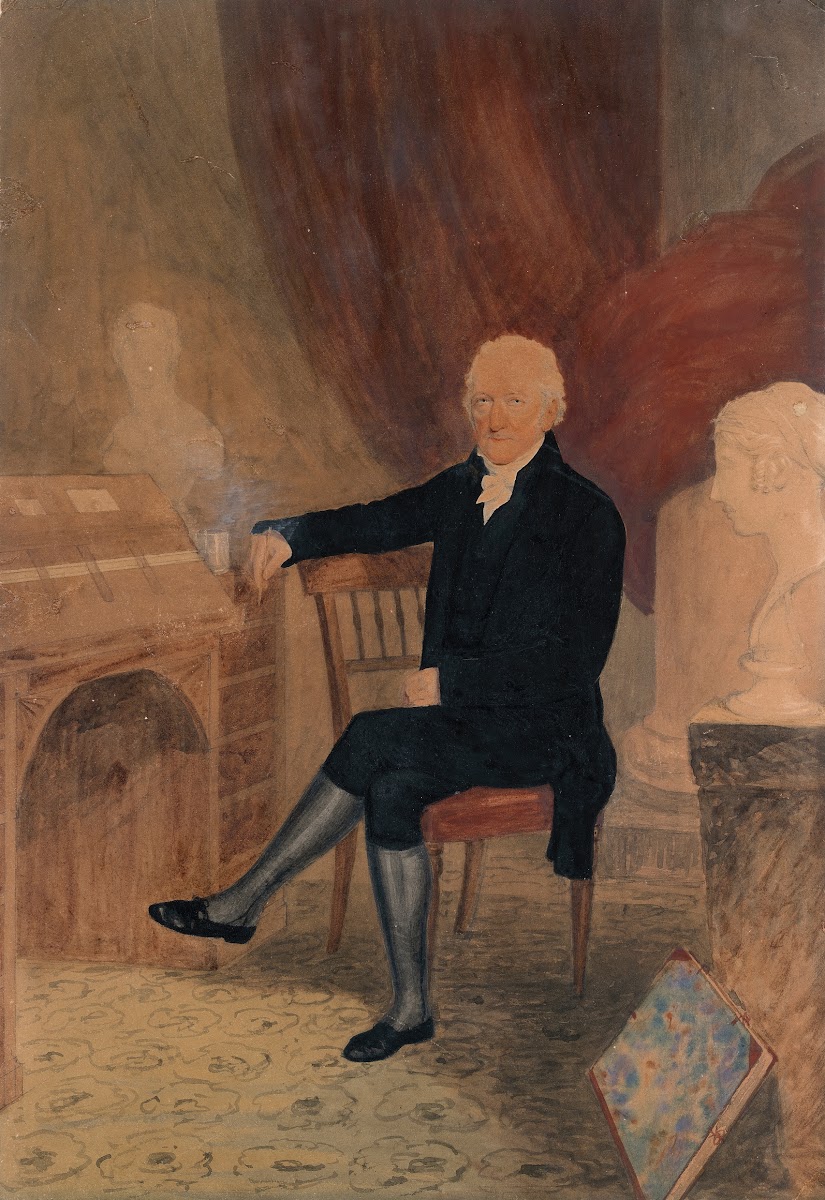 Charles Robertson 1760 1821 at his Miniature Painters Desk