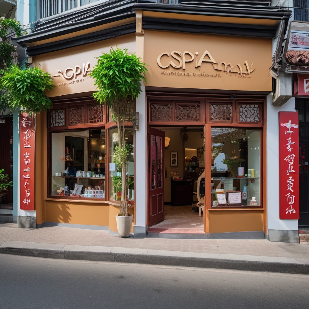 Hình minh họa: Khung cảnh cửa hàng và quy trình kinh doanh