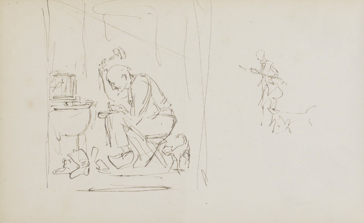Zittende man in een interieur 1880