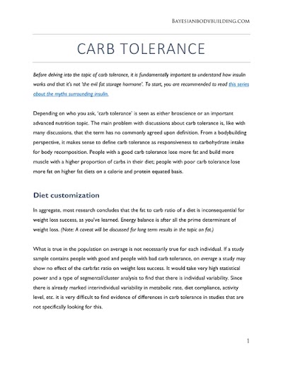 Carbohydrate tolerance PTC8