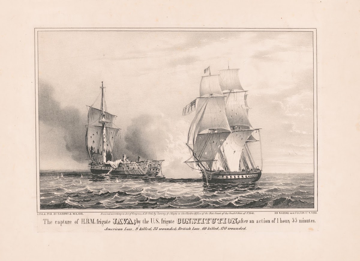 The capture of HBM frigate Java by the US frigate Constitution after an action o