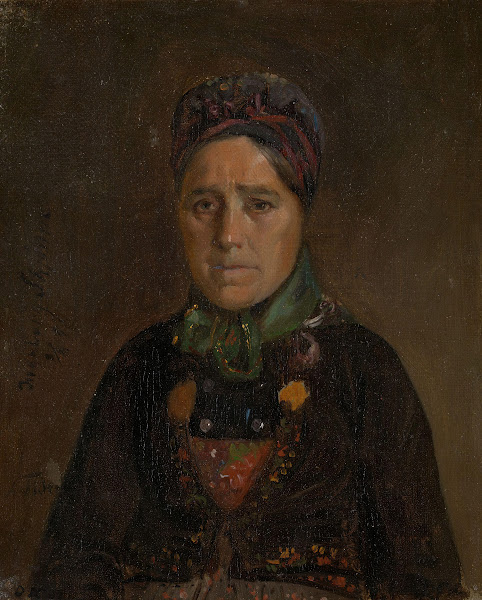 Portrait of Ingeborg Skjønne from Numedal 1848
