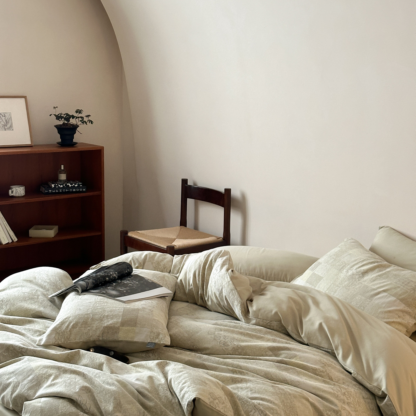 Long-Staple Cotton Bedding, 4-piece, Color Weaving