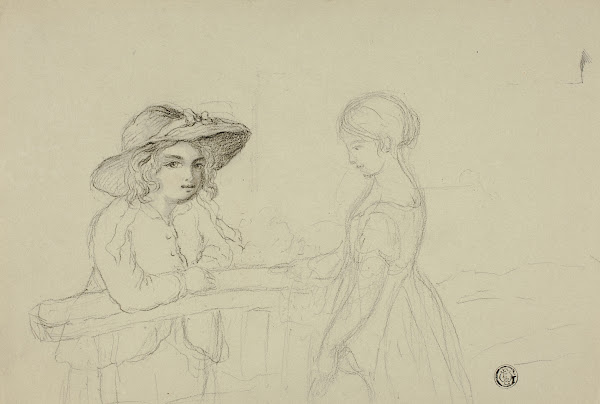 Two Girls at Gate
