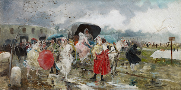 Leaving the Bullring Rain c 1885