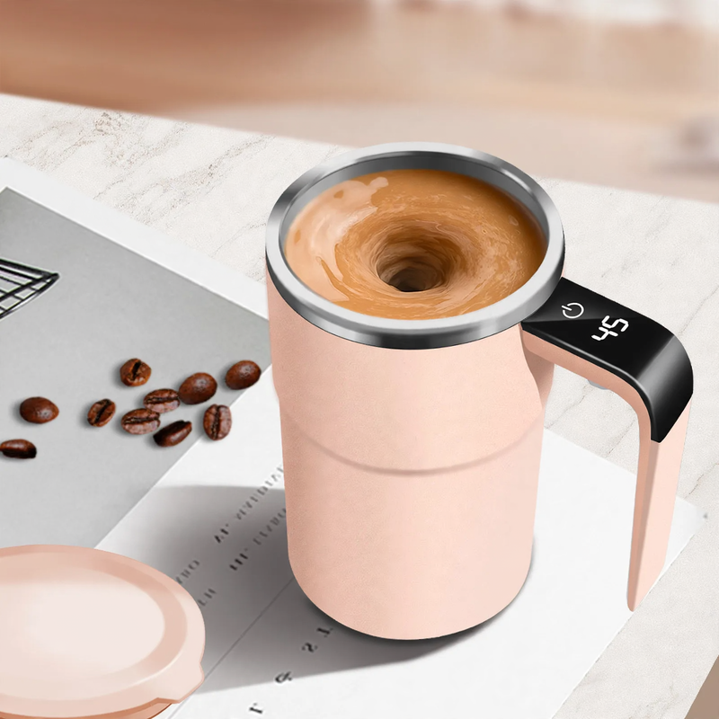 Electric Mixer Cup, Stainless Steel, with Lid