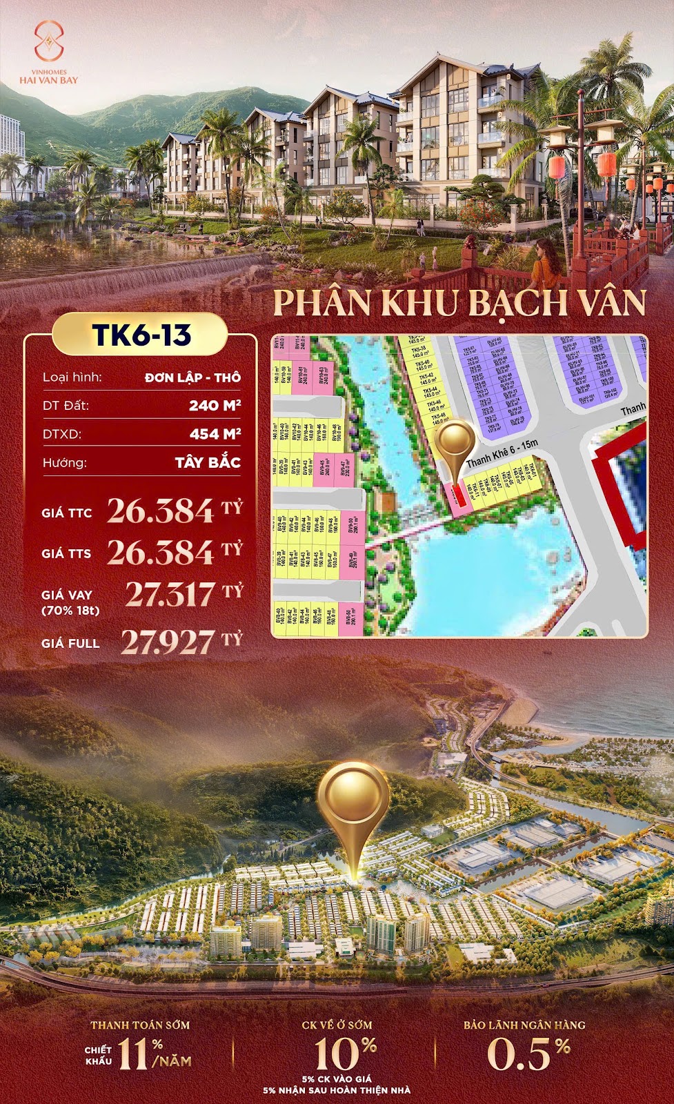 TK6-13 🔥 VINHOMES HẢI VÂN BAY