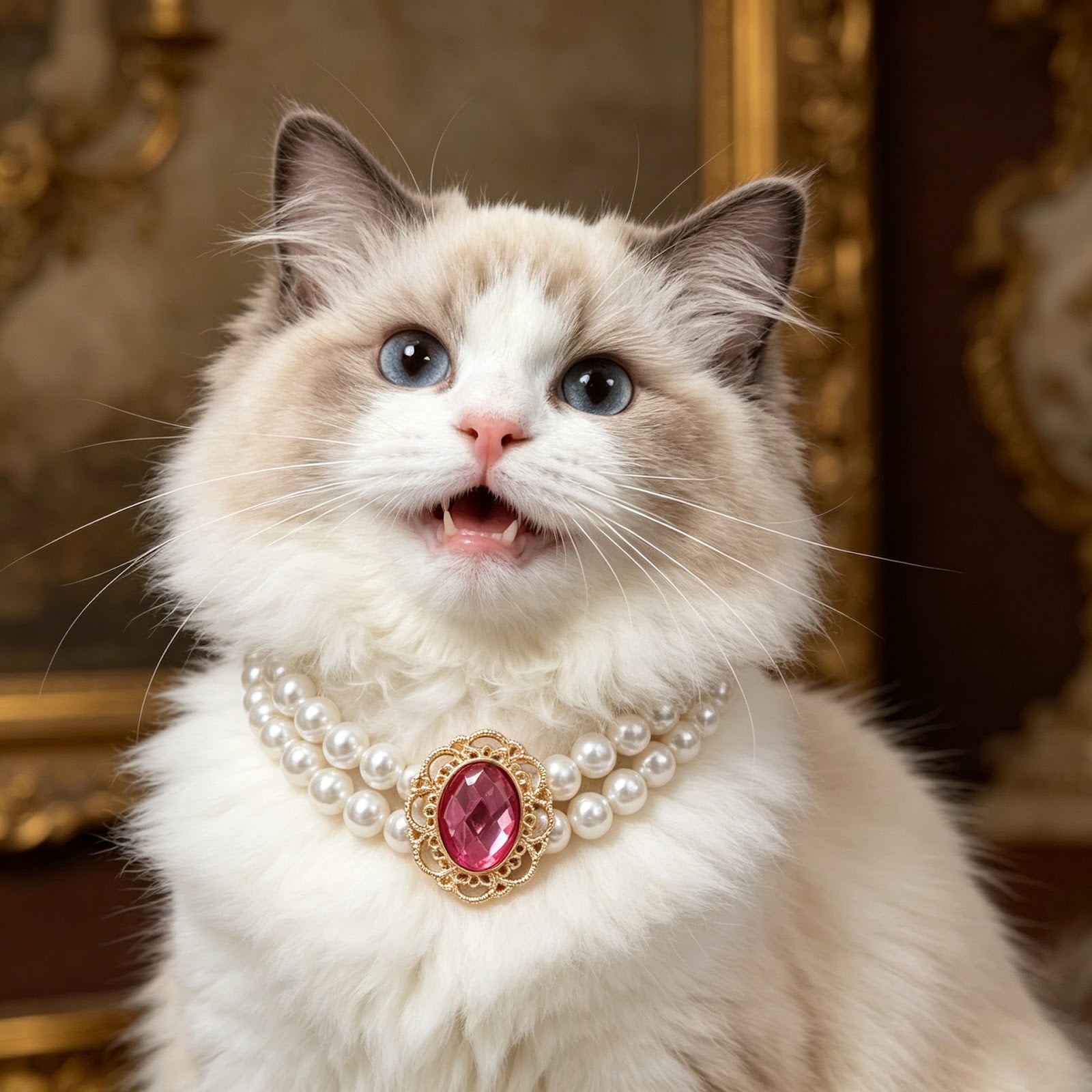 Perlenhalsband für Katzen und kleine Hunde, Prinzessin-Stil