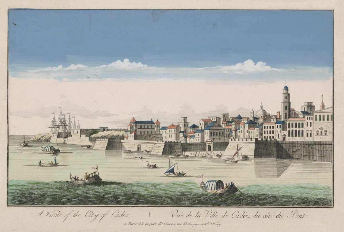 A View of the City of Cadiz from the side of the Bridge 1750