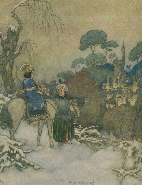Soon they caught sight of the castle in the distance 1910