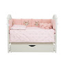 Bedding set for a baby crib 7 el Twins Bembi pink