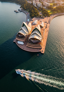 Sydney Opera House Golden Hour Aerial