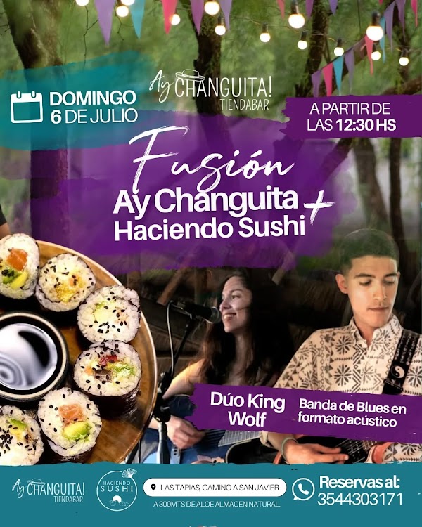 ✨🍣 Sushi + Blues junto al dúo King Wolf