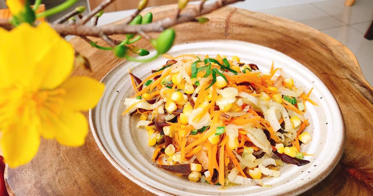 Miến tươi xào rau củ