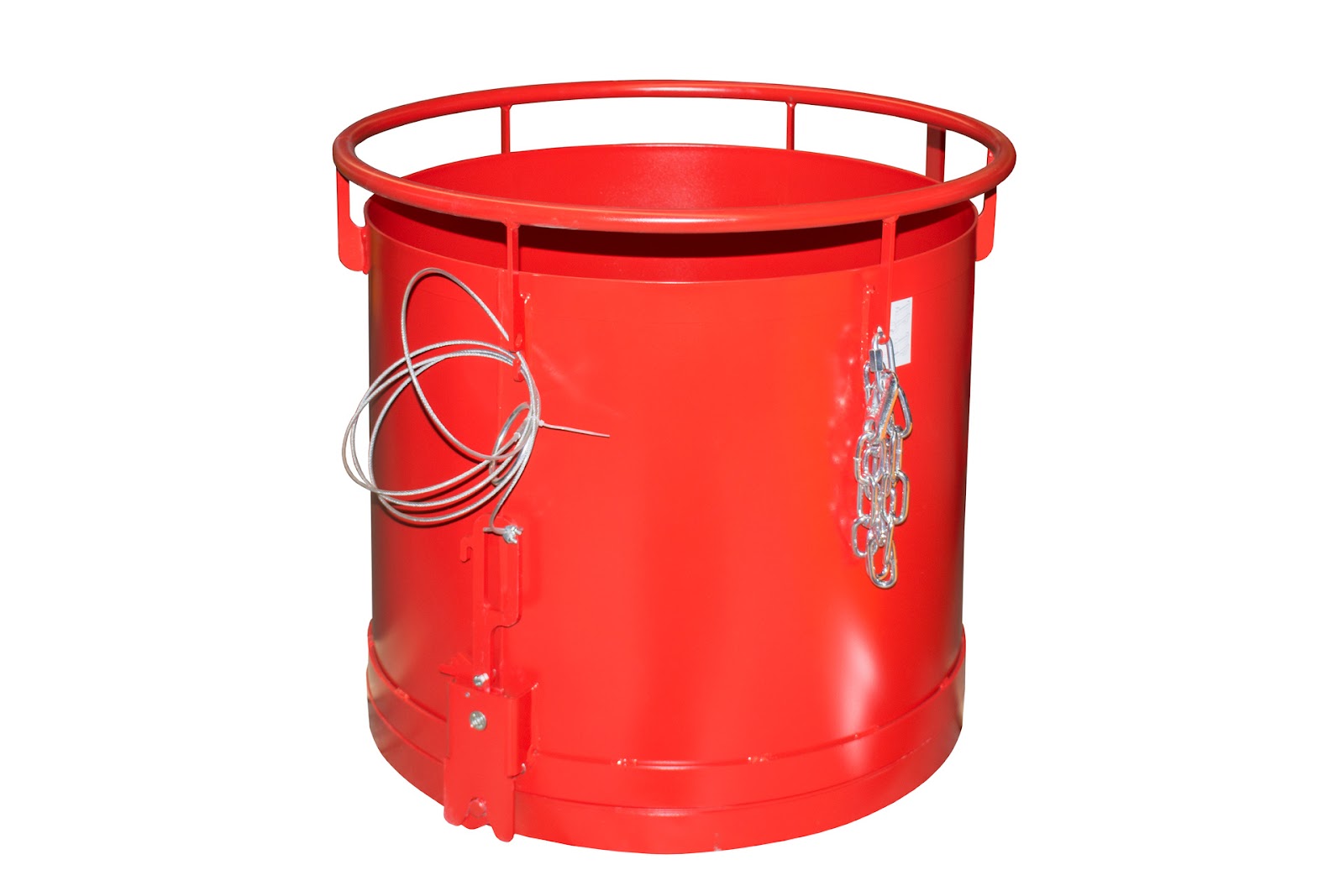 Ronde-container RB 300, gelakt, Vuurrood