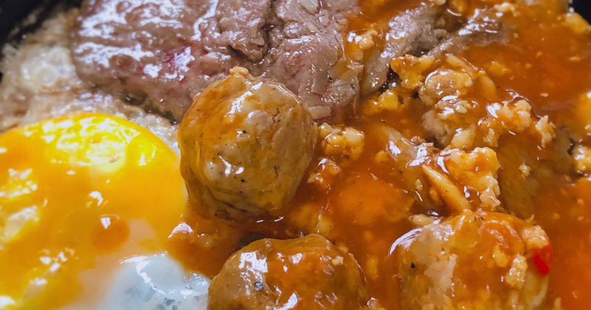 Bò né sốt xíu mại