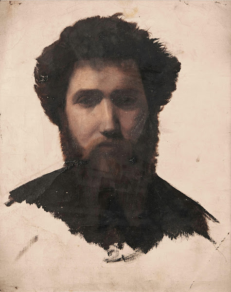 Head of a peasant from the front 1844