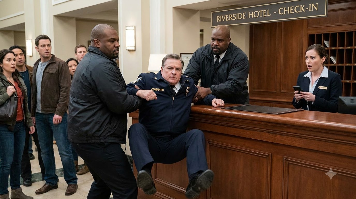 They Dragged A Calm Man In A Command Uniform Across Riverside’s Front Desk Without Even Asking His Name.