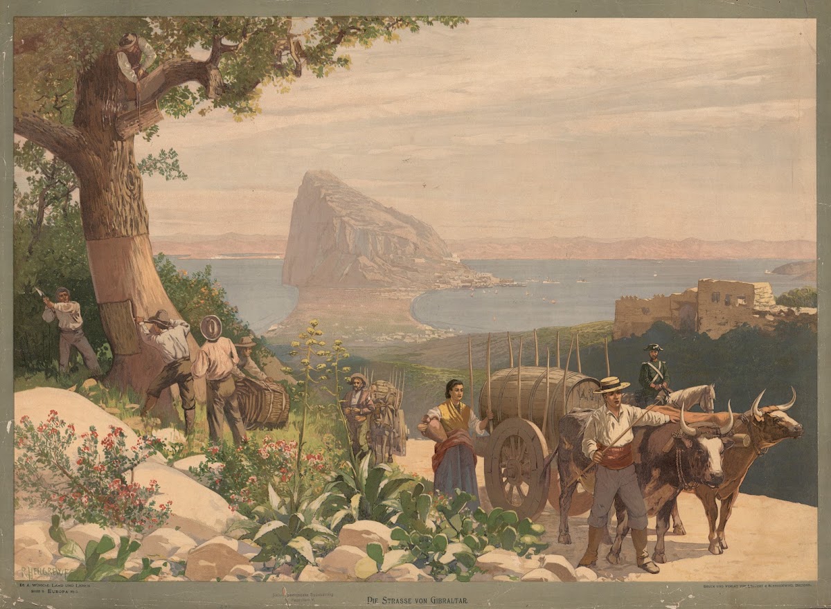 Europa  Die Strasse von Gibraltar 1907