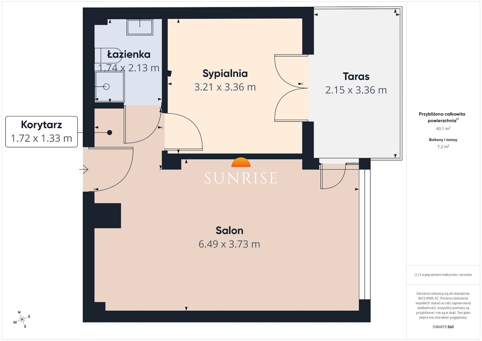 Diune 5★ Kołobrzeg: 41,33 m² przy plaży i promenadzie — zdjęcie 2