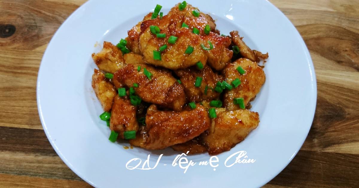 Ức gà rim mắm tỏi