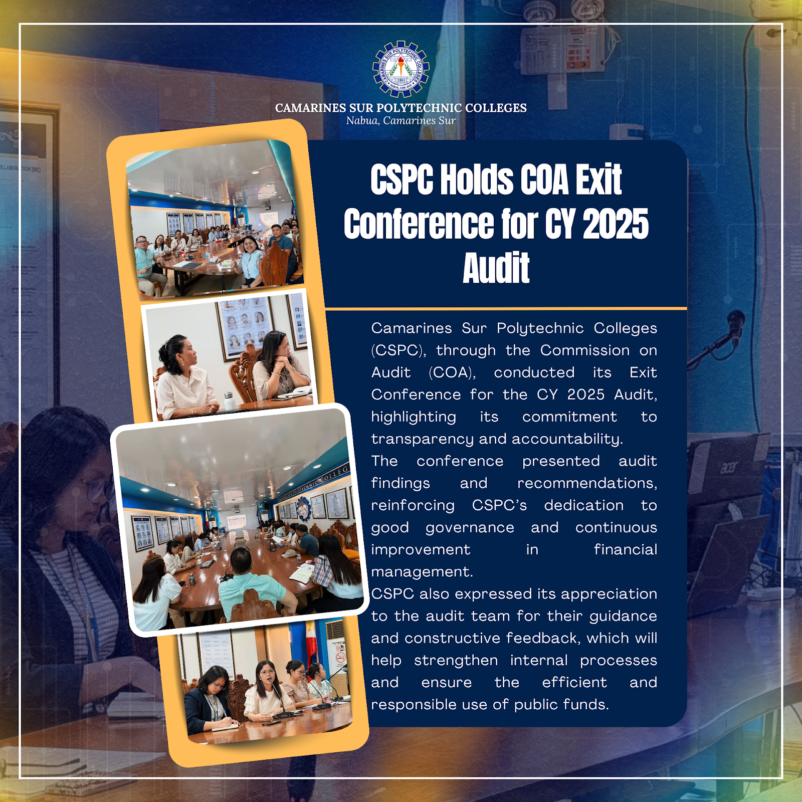 𝗖𝗦𝗣𝗖 𝗛𝗼𝗹𝗱𝘀 𝗖𝗢𝗔 𝗘𝘅𝗶𝘁 𝗖𝗼𝗻𝗳𝗲𝗿𝗲𝗻𝗰𝗲 𝗳𝗼𝗿 𝗖𝗬 𝟮𝟬𝟮𝟱 𝗔𝘂𝗱𝗶𝘁