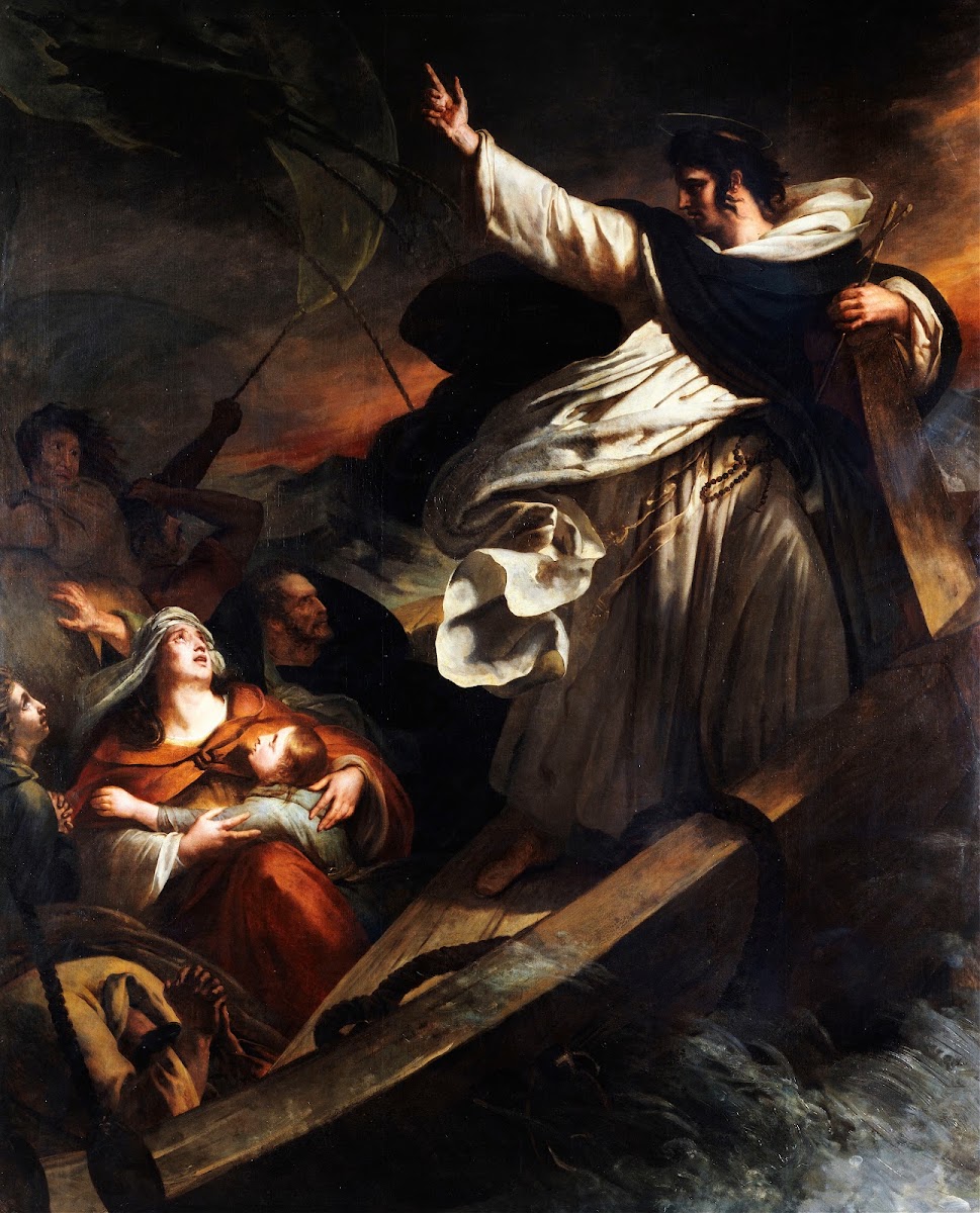 Saint Thomas Aquinas preaching trust in God during the storm 1823